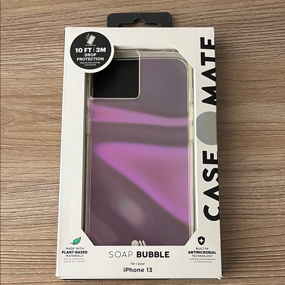case-mate Soap Bubble iPhone 13 Case - Iridescent Purple